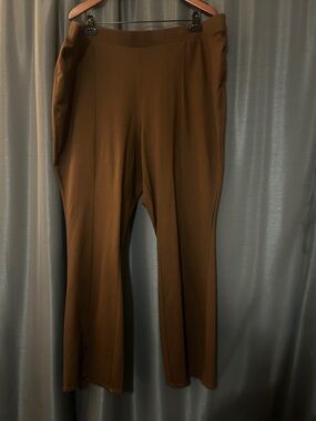 Ava & Viv Brown Boot Cut Ponte Pants